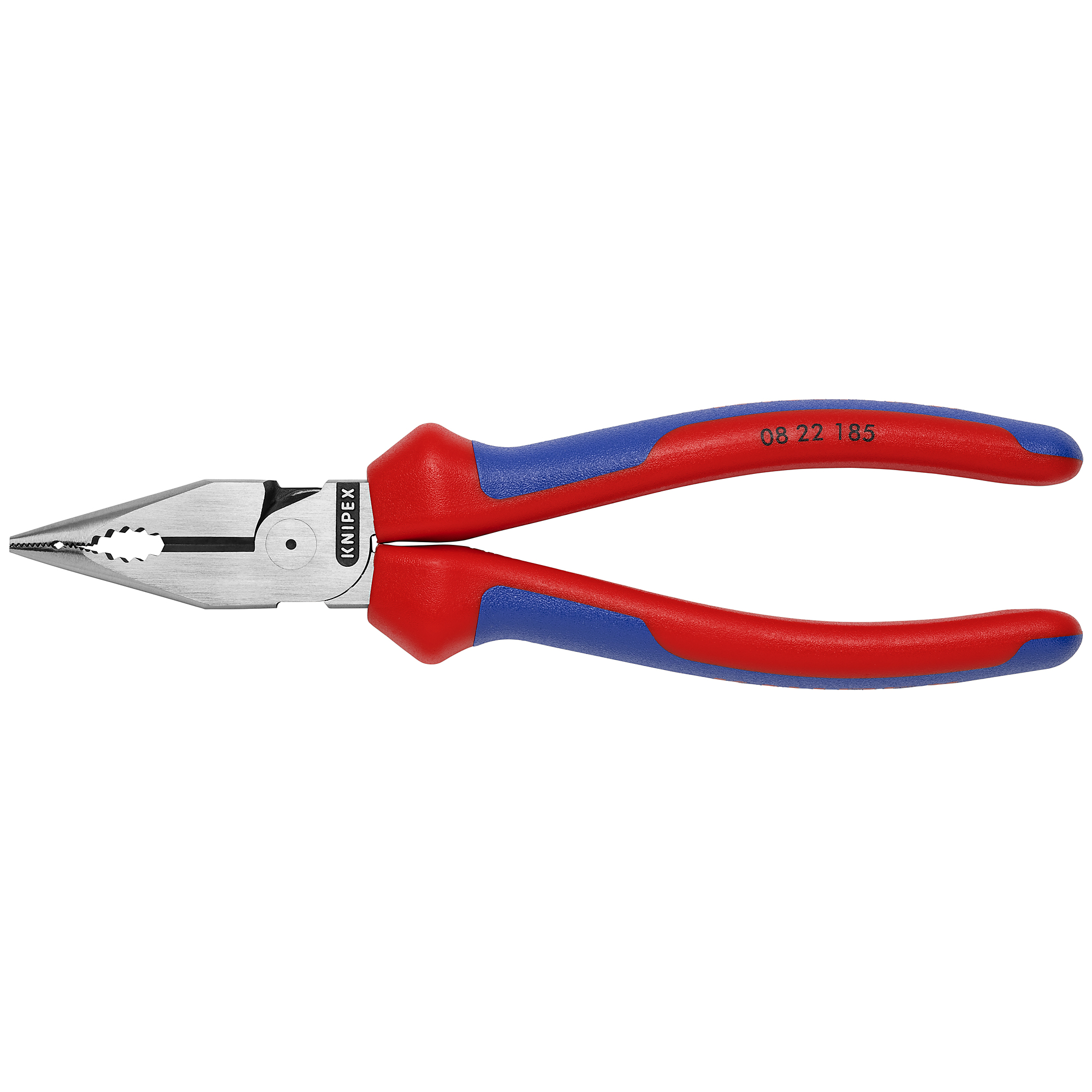 KNIPEX, Needle-Nose Combination Pliers, Comfort grip,7.5in., Pieces (qty.) 1 Material Steel, Jaw Capacity 0.156 in, Model# 08 22 185